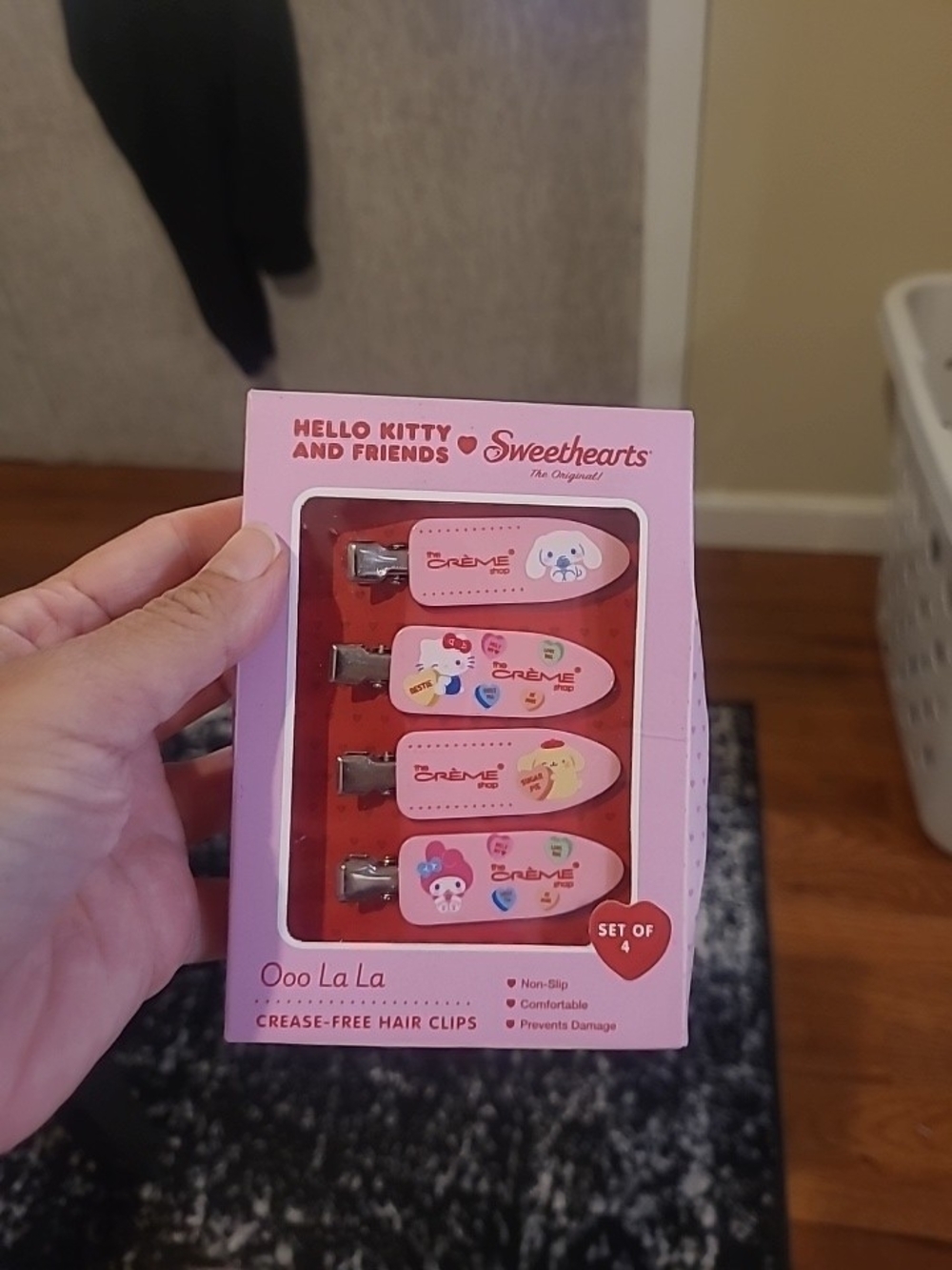 Hello Kitty Pink Sweethearts Ooo La La Hair Clip Set - 4 Pack